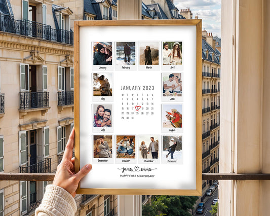 Personalise Couple print Custom gift with photo for partner, birthday gift, Christmas, Photo Gift, Boyfriend Quote, Personalised Couples Anniversary Print Ideal for Valentines Day Gift or First Anniversary, Collage Memorable Gift for Partner