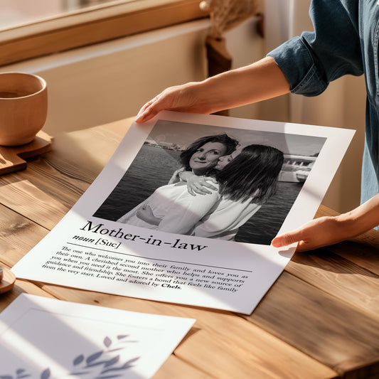 Mother-In-Law Gift, Bonus Mum, Mother-In-Law, Gift For Mum-In-Law, Mother’s Day Gift, Photo Collage For Mum, Special Mum Poem, Mother-In-Law Quote, MIL Gift Idea, Text Poster, Daughter In Law Gift, Second Mum