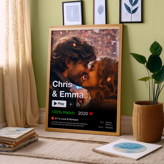 Custom gift with photo for boy friend and partners, birthday gift, Christmas, Photo Gift, Personalised Couple Movie Poster - Valentine’s Day Gift, Custom Couple Movie Poster, Husband Wife Memory Keepsake, Wedding Day Engagement