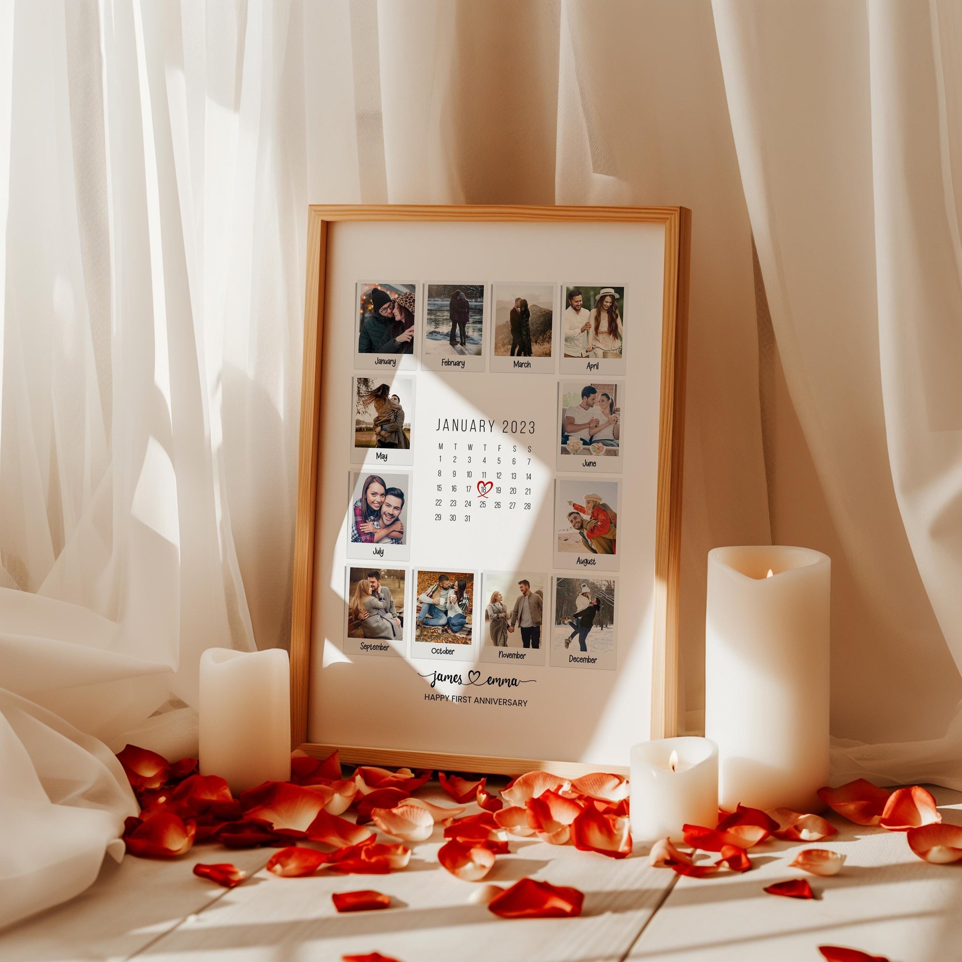 Personalise Couple print Custom gift with photo for partner, birthday gift, Christmas, Photo Gift, Boyfriend Quote, Personalised Couples Anniversary Print Ideal for Valentines Day Gift or First Anniversary, Collage Memorable Gift for Partner