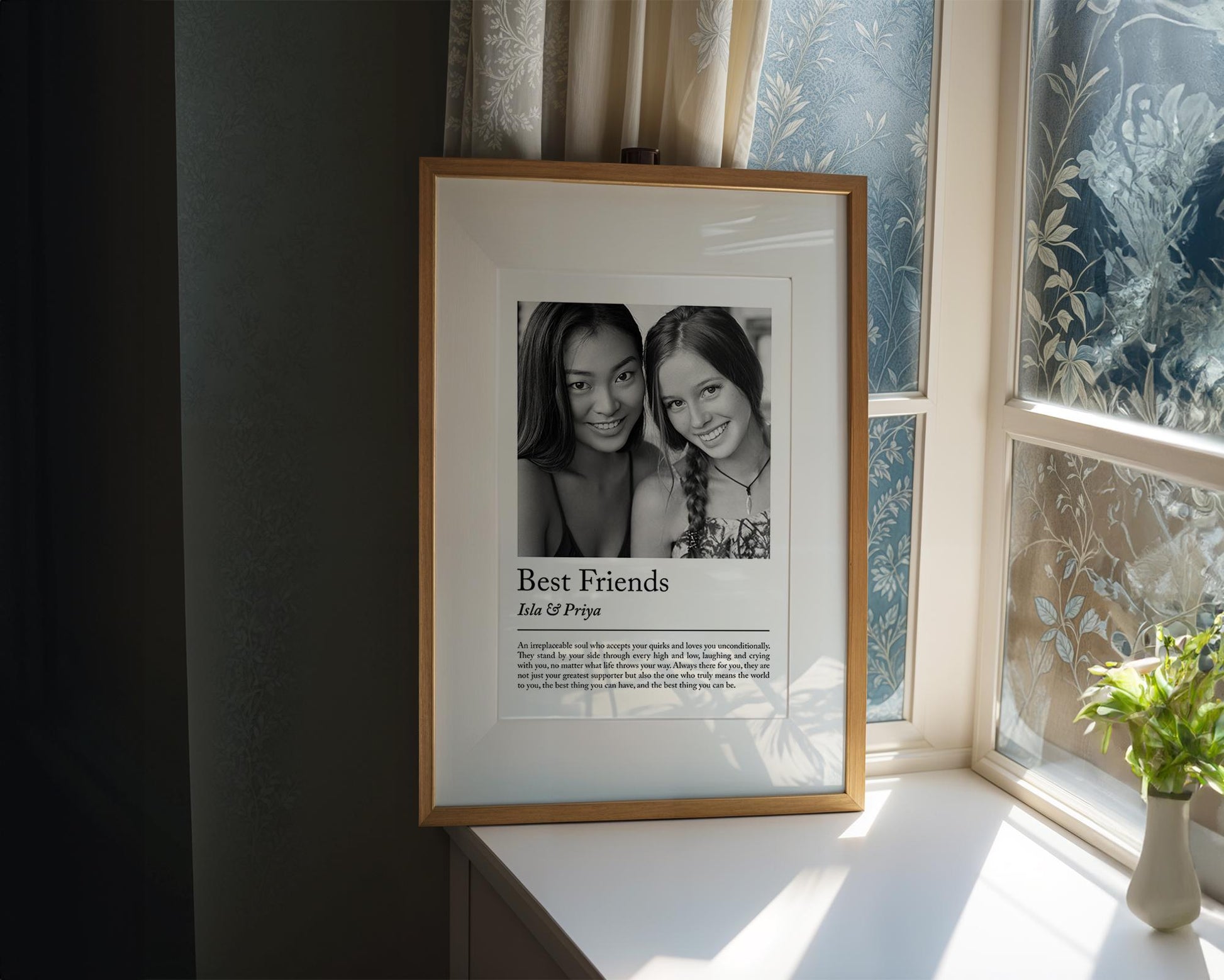 Personalised best friend definition print - Custom gift with photo for best friend, birthday gift, Christmas, Photo Gift, Best Friend Quote, personalised print, best friend gift, custom photo gift, friendship print, quote wall art, birthday present, christmas gift, bestie decor, friendship keepsake, custom wall art, photo wall print, personalised art, gift for bestie