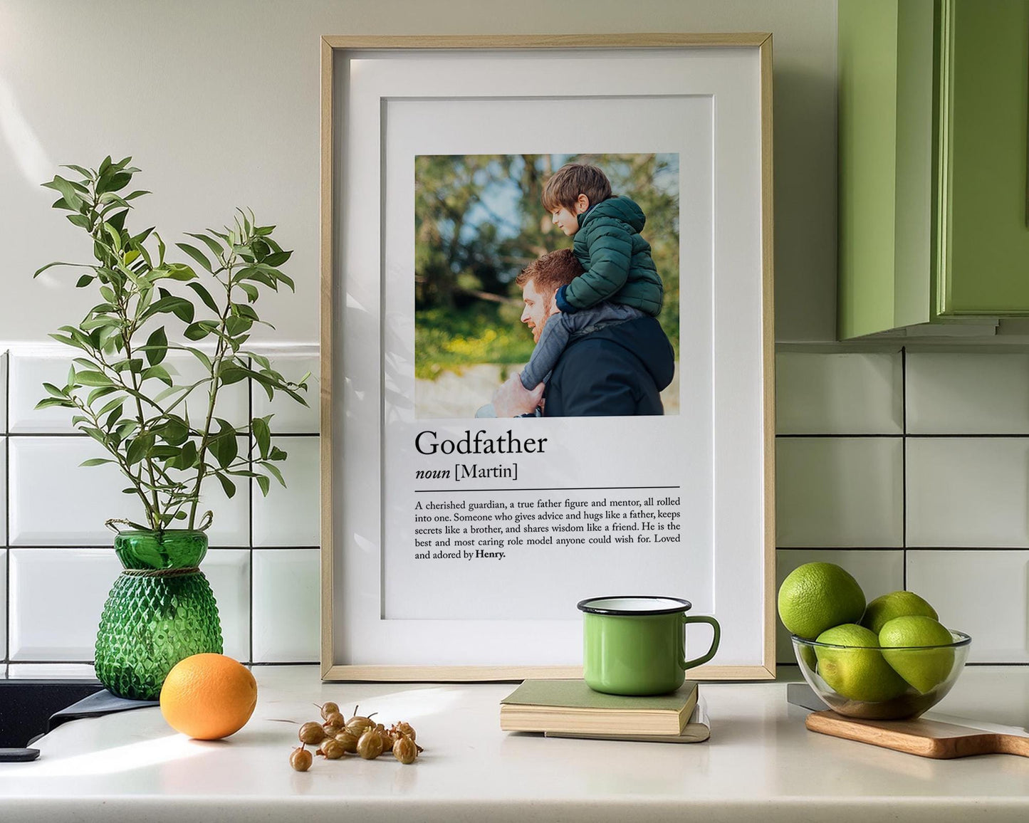 Personalised God Father Print Personalised Godfather Definition Print Personalised Photo Gifts Fathers Day Gift Birthday Gift, Photo Gift Print, God Father Quote, Fathers Day Present, framed gift, printed gift, Gift idea, photo prints, photo collage, godfather gift, custom photo art, godfather wall art, new baby gift, baptism print, godparent gift, baby photo print, gift for her, christening art, photo wall print, digital god art, framed god print, custom god art