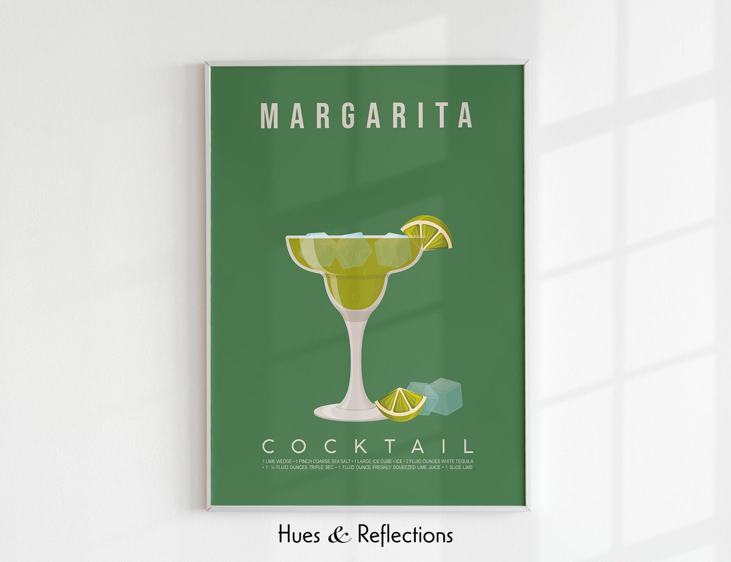 Margarita Recipe Print, Cocktail Wall Art, Printable Bar Cart Decor, Minimalist Kitchen Poster, Tequila Cocktail Gift, Digital Download