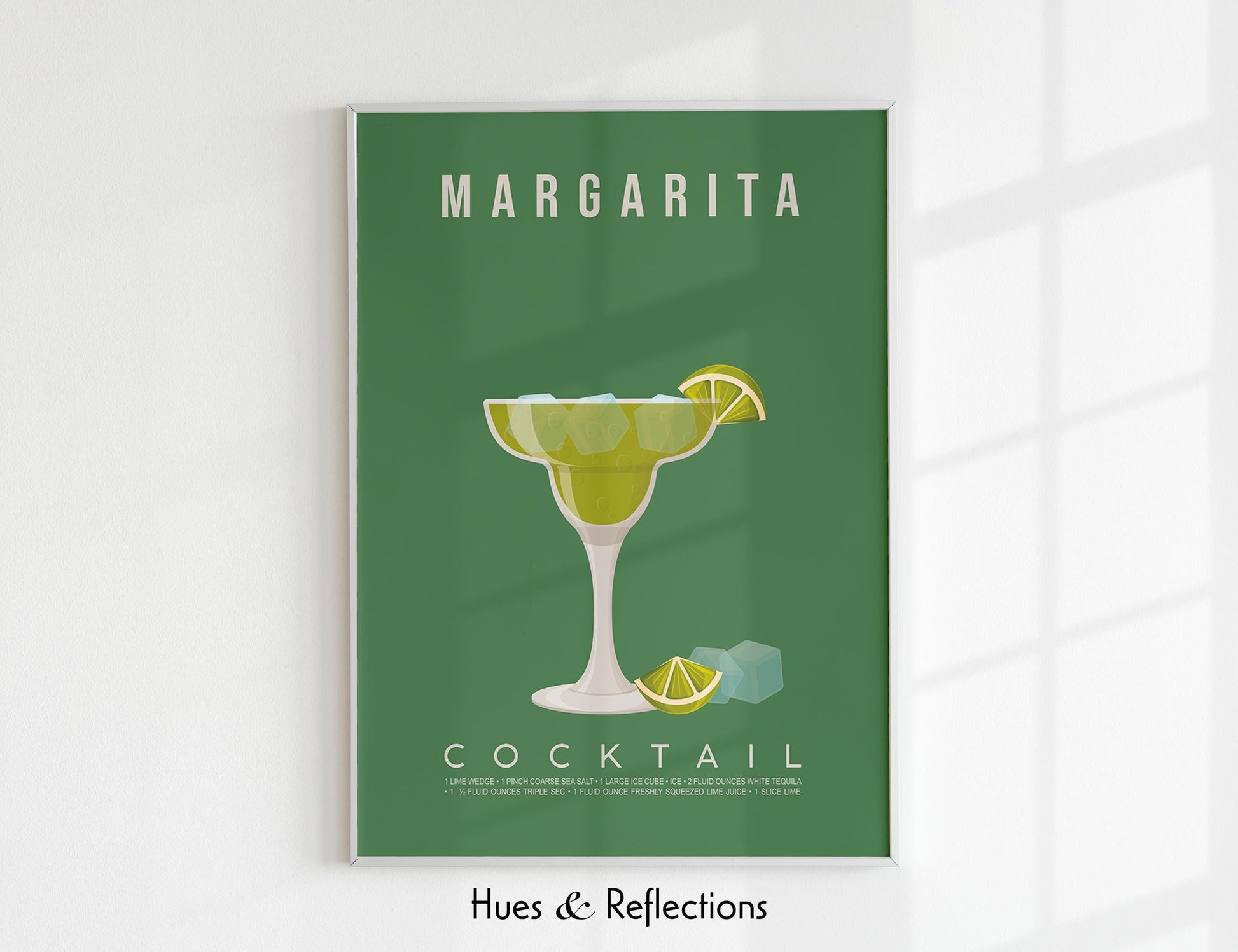 Margarita Recipe Print, Cocktail Wall Art, Printable Bar Cart Decor, Minimalist Kitchen Poster, Tequila Cocktail Gift, Digital Download