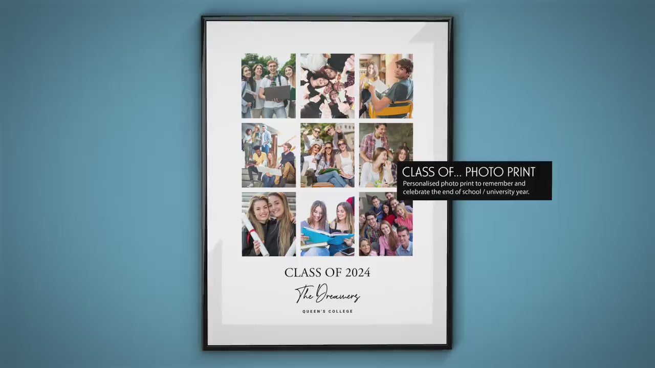 Personalised School Leavers, Graduation, End of Year Photo Print – Graduation photo print, Photo strip gift idea, Teacher appreciation gift