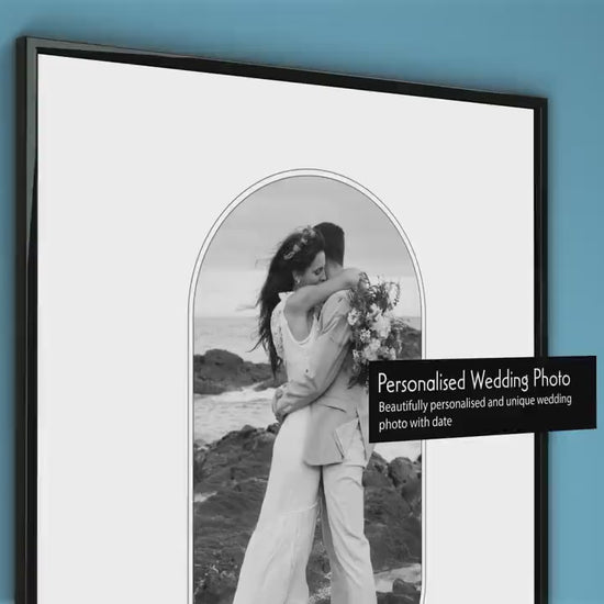 Personalised Mr and Mrs wedding photo print, Wedding anniversary gifts, Couples gift, Gift for Couples, Anniversary present, Just married