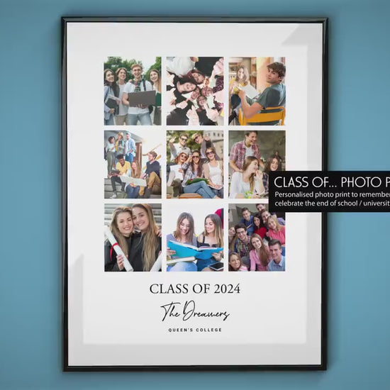 Personalised School Leavers, Graduation, End of Year Photo Print – Graduation photo print, Classmates gift idea, Teacher appreciation gift