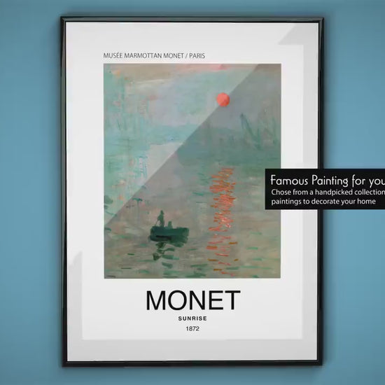 Sunrise by Claude Monet Poster Print – Classic and famous vintage wall art, famous painting, Impressionism, Home Decor Fine Art