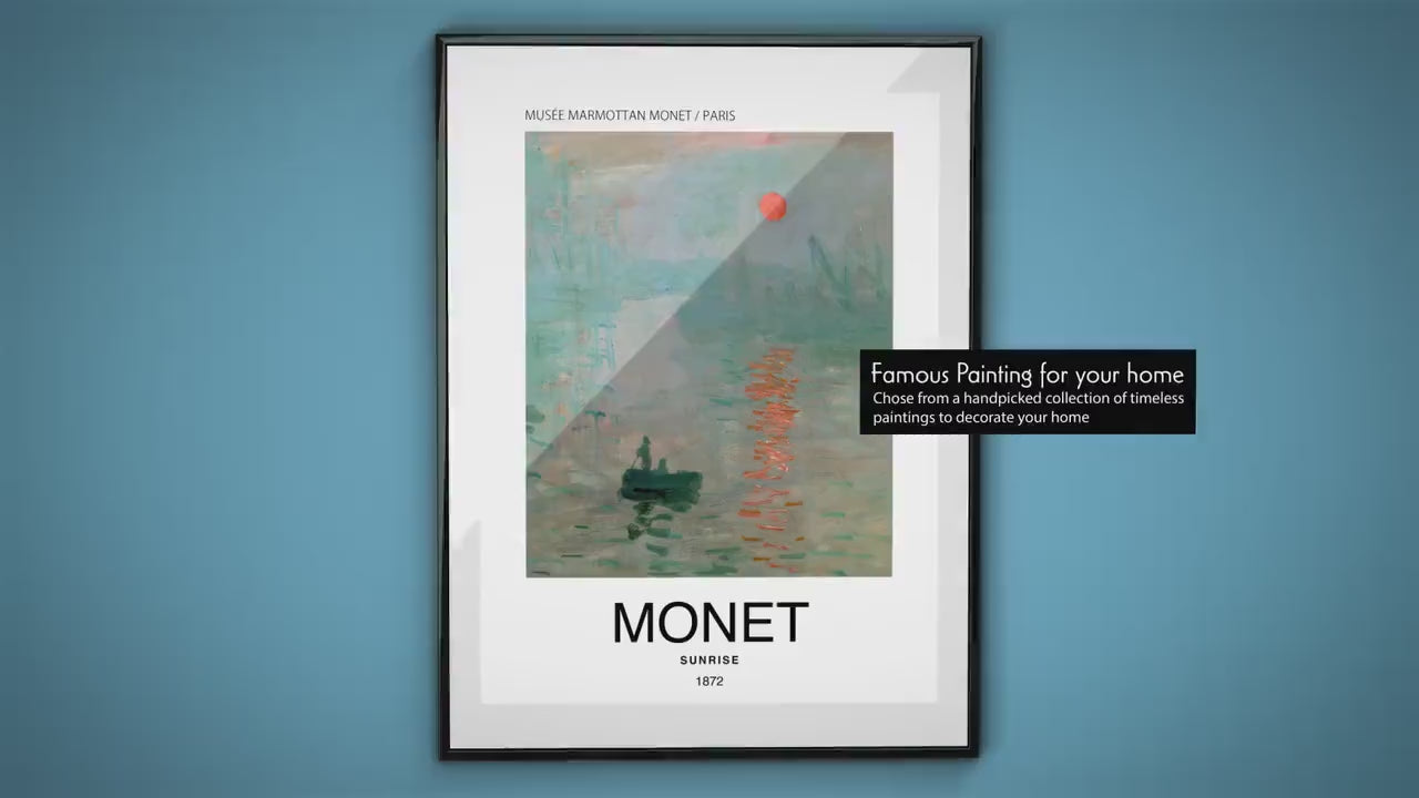 Sunrise by Claude Monet Poster Print – Classic and famous vintage wall art, famous painting, Impressionism, Home Decor Fine Art