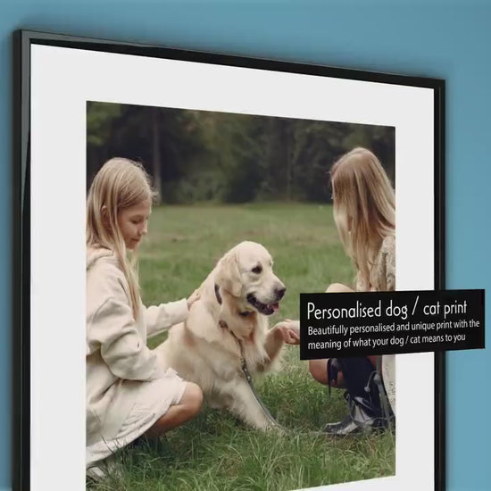 Personalised dog definition print - Custom pet photo print, puppy print wall art, pet print gift for dog lovers, gift for dog dad, dog mum