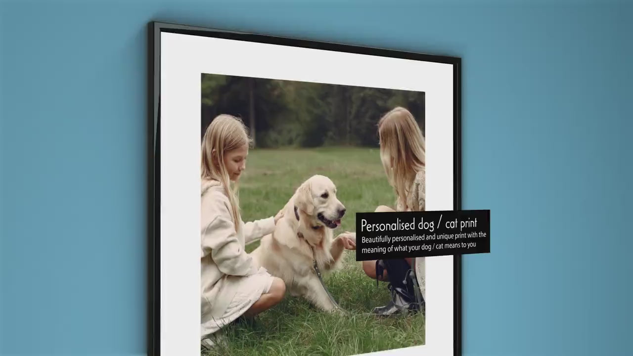 Personalised dog definition print - Custom pet photo print, puppy print wall art, pet print gift for dog lovers, gift for dog dad, dog mum