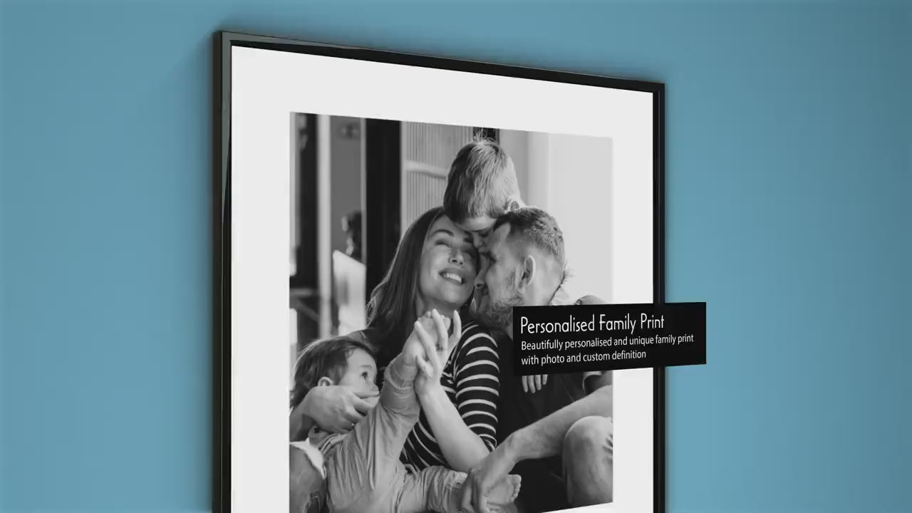 Personalised family definition print with photo, Gift for family, Wedding anniversary gift, Family photo print, Custom gift for mum