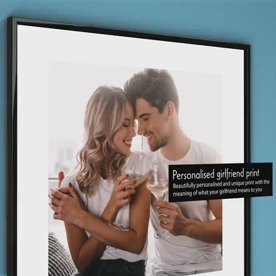 Personalised girlfriend definition print - Custom gift with photo for girlfriend, Partner birthday gift, Valentines Photo Gift, Fiancée gift