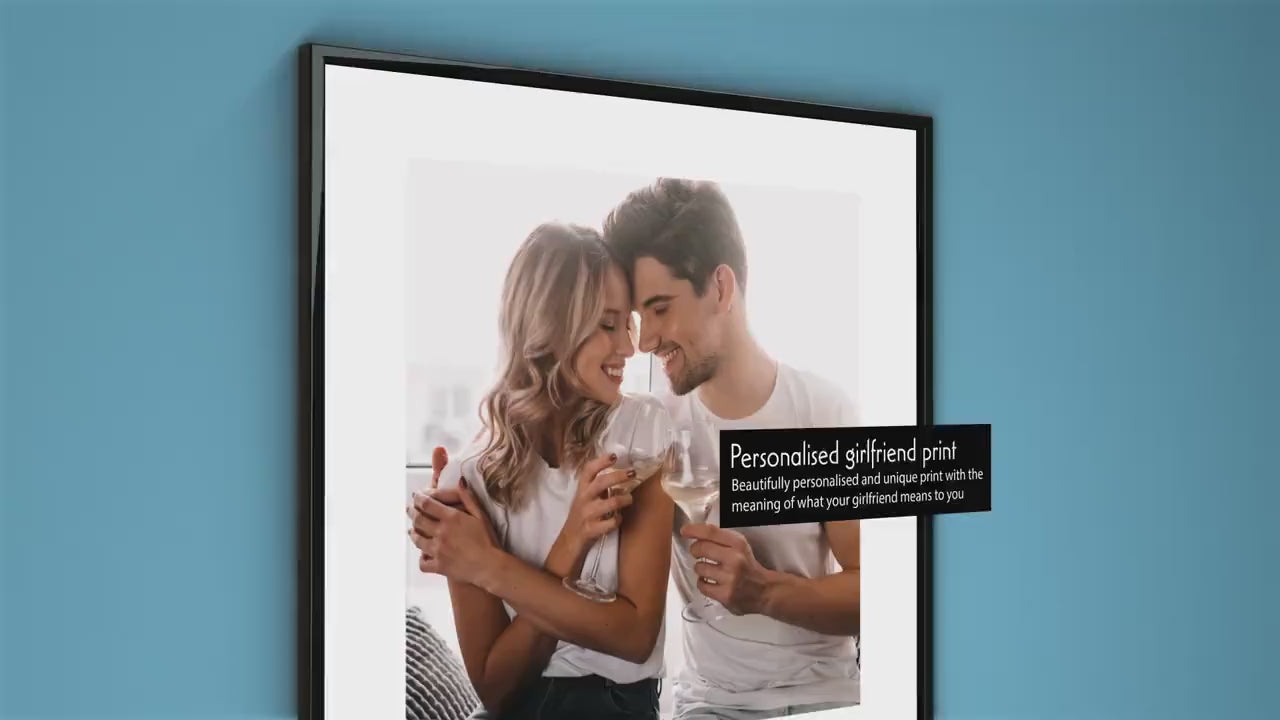 Personalised girlfriend definition print - Custom gift with photo for girlfriend, Partner birthday gift, Valentines Photo Gift, Fiancée gift