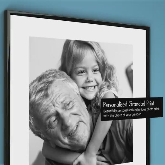 Personalised Grandad definition print - Custom gift with photo for grandpa, Gift idea for pops, birthday gift grandfather