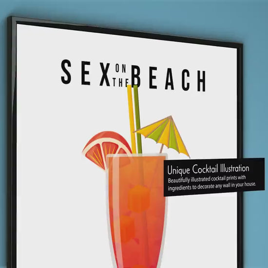 Selection of classic cocktail poster in vibrant colours to elevate your kitchen wall and bar decor. Gift for cocktail enthusiast, mixologist