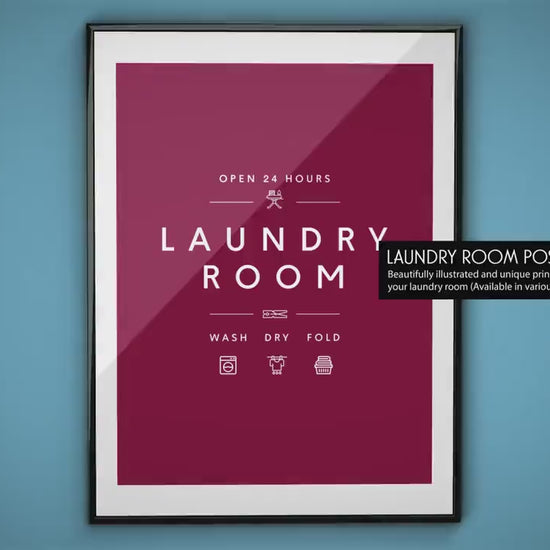 Laundry Room Print In Vibrant Colours- Funny Utility Room Poster, Laundry Room Decor, Funny Laundry Print, Housewarming Gift, Trend Wall Art