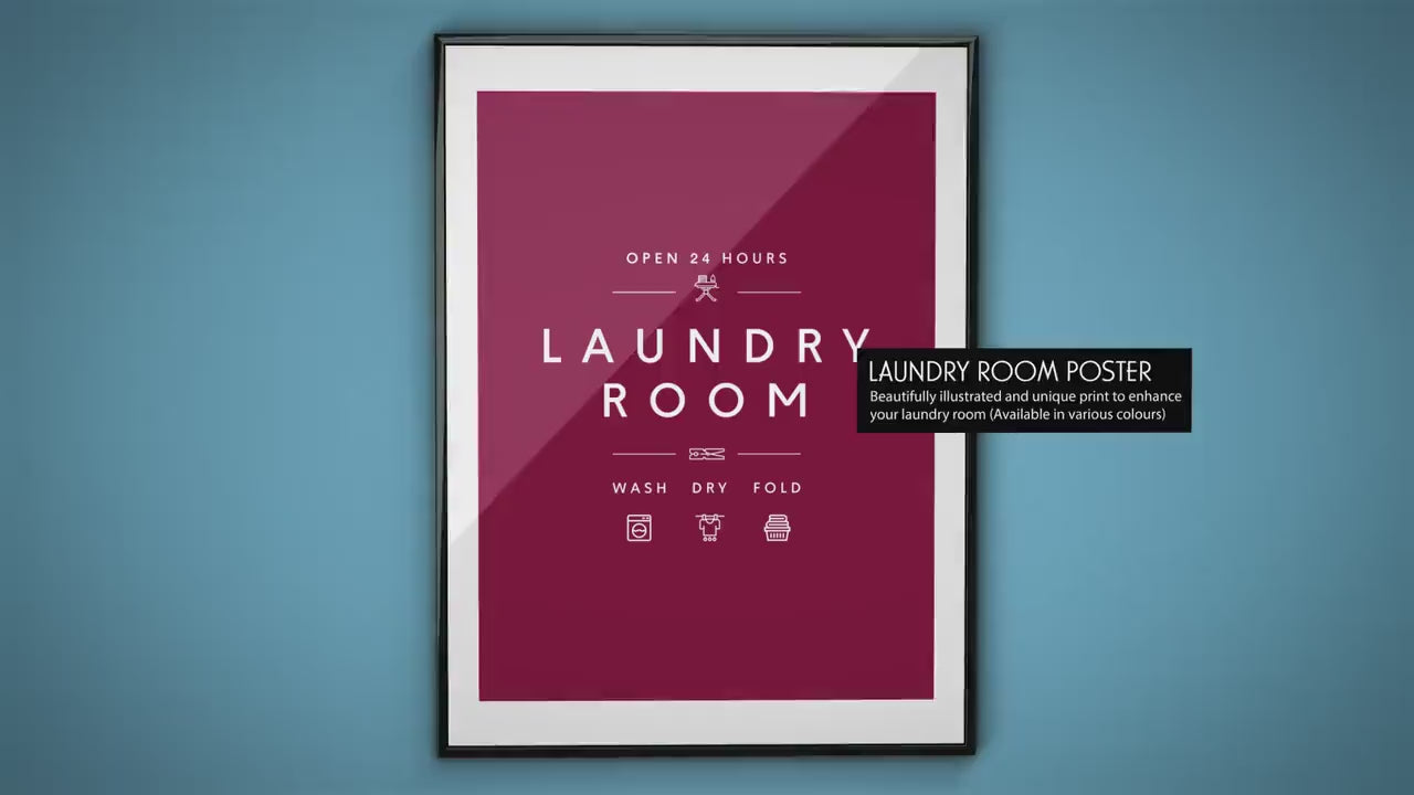 Laundry Room Print In Vibrant Colours- Funny Utility Room Poster, Laundry Room Decor, Funny Laundry Print, Housewarming Gift, Trend Wall Art