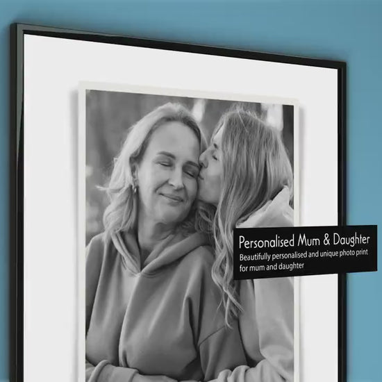 Personalised Mother and Daughter print - Custom gift with photo, mothers day present, birthday gift, Christmas, Photo Gift, Mum Best friend