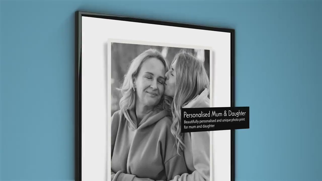 Personalised Mother and Daughter print - Custom gift with photo, mothers day present, birthday gift, Christmas, Photo Gift, Mum Best friend