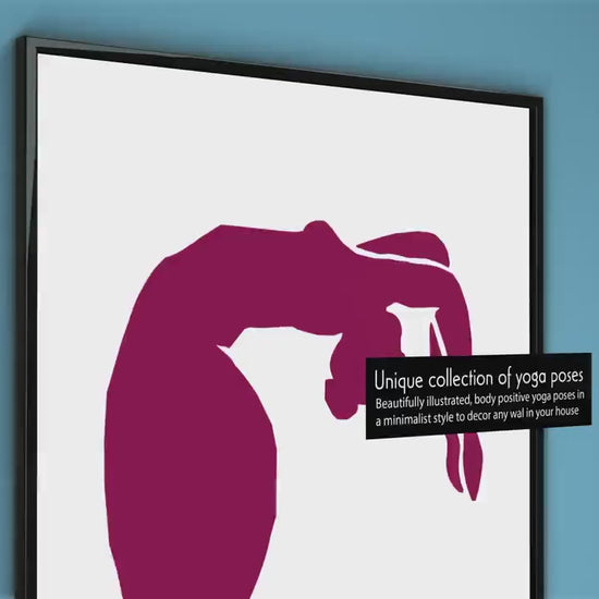 Yoga pose print posters, Yoga wall art, Mindfulness, body positive, Spiritual decor, Practice of yoga, Gift for yogi, Chakra Yoga Asanas