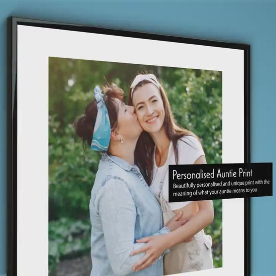 Personalised auntie definition print - Custom gift with photo for aunties, birthday gift, mothers day present, Photo Gift, Gift idea