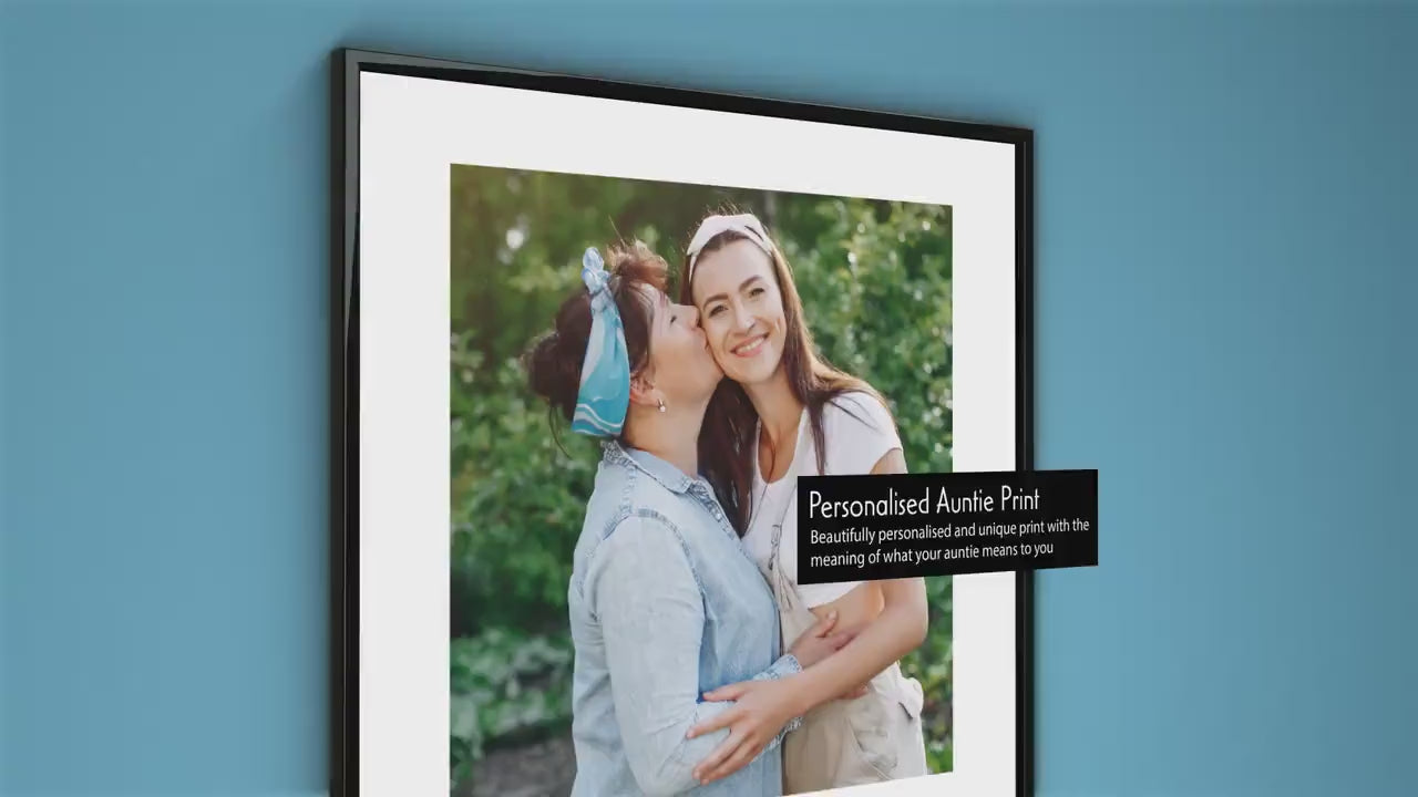 Personalised auntie definition print - Custom gift with photo for aunties, birthday gift, mothers day present, Photo Gift, Gift idea