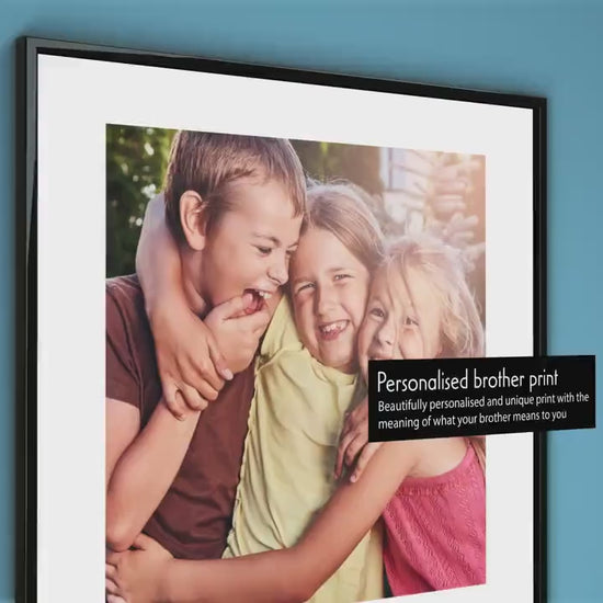 Personalised brother definition print - Custom gift with photo for big brother, Birthday gift, Christmas, Photo Gift, Sibling Quote