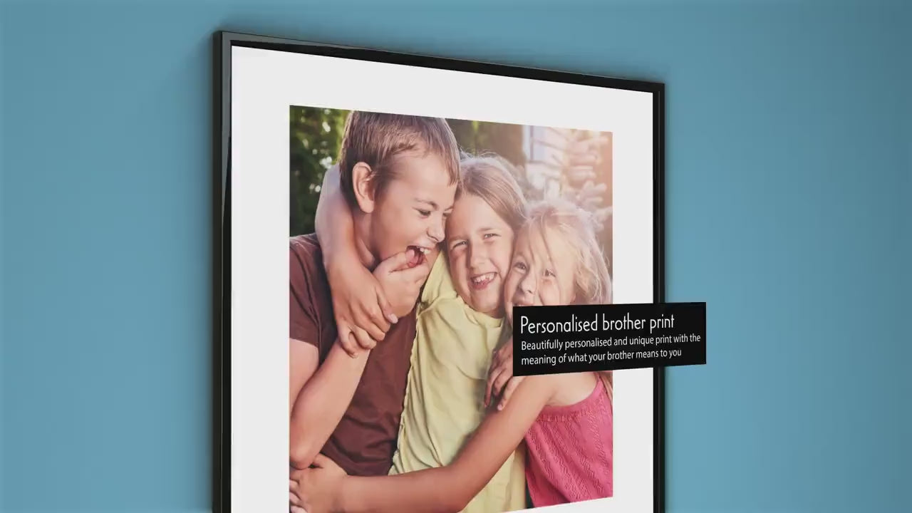 Personalised brother definition print - Custom gift with photo for big brother, Birthday gift, Christmas, Photo Gift, Sibling Quote
