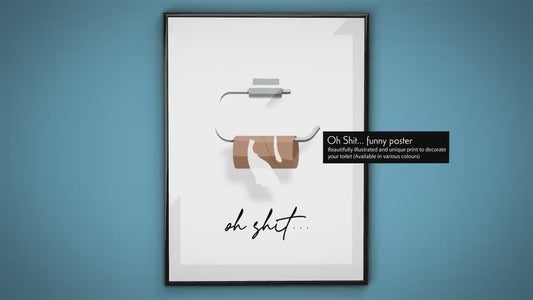 Funny Toilet Wall Art - Colourful wall decor for toilet, funny bathroom wall art, toilet paper, toilet print, toilet roll need replacement
