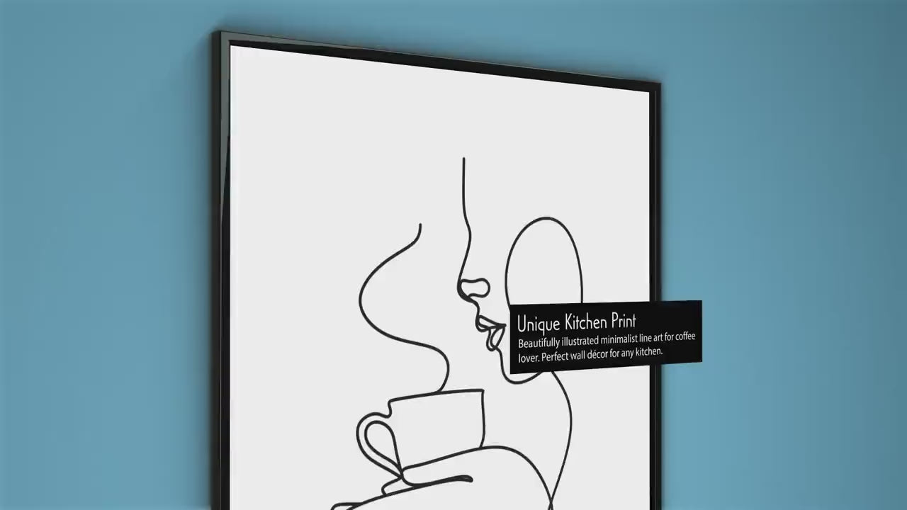 But first tea, Kitchen wall decor, Tea print, Prints for Kitchen, Minimalist line art, Gift for tea lovers, Dinning room wall frame